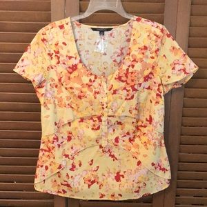 | NWOT Chadwick’s Cotton Colorful Print Blouse - M